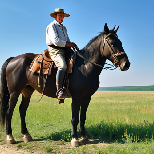 Home 20 A skilled Hungarian horse herder, known as a csikós, in traditional, modest attire, fully clothed, riding a sturdy Hungarian horse across the vast, sun-drenched plains of Hortobágy National Park. The herder maintains a natural pose, expertly guiding a herd of majestic Hungarian grey cattle in the distance. The endless flat horizon stretches under a wide-open sky, embodying a timeless tradition. Perfect anatomy, correct proportions, well-formed hands, proper finger count, natural body proportions, professional photography, high quality, safe for work, appropriate content, professional, family-friendly.