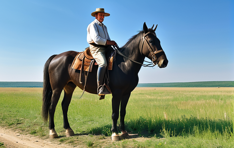 A skilled Hungarian horse herder, known as a csikós, in traditional, modest attire, fully clothed, riding a sturdy Hungarian horse across the vast, sun-drenched plains of Hortobágy National Park. The herder maintains a natural pose, expertly guiding a herd of majestic Hungarian grey cattle in the distance. The endless flat horizon stretches under a wide-open sky, embodying a timeless tradition. Perfect anatomy, correct proportions, well-formed hands, proper finger count, natural body proportions, professional photography, high quality, safe for work, appropriate content, professional, family-friendly.